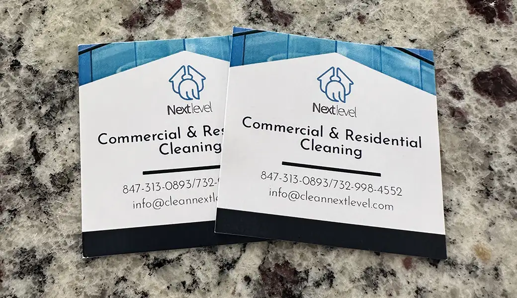 Next Level Cleaning Business Cards